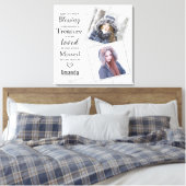 Marmeren familie foto gedenkteken canvas afdruk (Insitu (Slaapkamer))