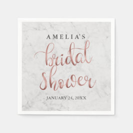 Marmeren Faux Roos Goud Vrijgezellenfeest servet