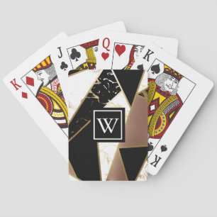 Marmeren Folie Geometrisch Mozaïek Pokerkaarten