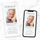 Marmeren foto Uitvaart Digitale uitnodiging