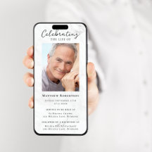 Marmeren foto Uitvaart Digitale uitnodiging