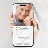 Marmeren foto Uitvaart Digitale uitnodiging