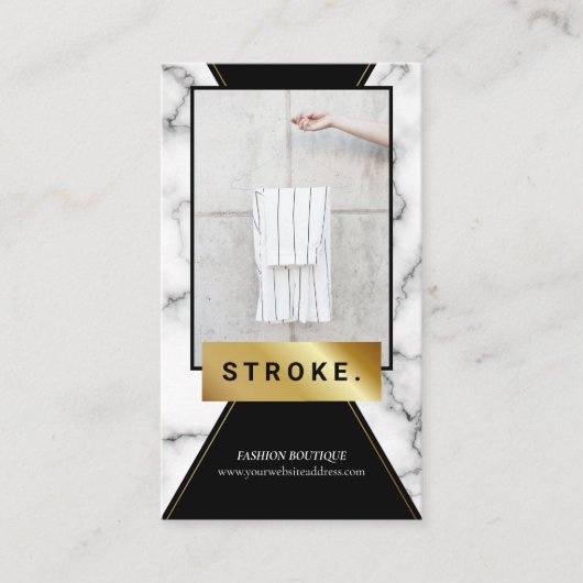 Marmeren fotohokje frame visitekaartje (Voorkant)