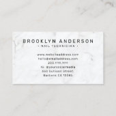 Marmeren fototypografie Nail Artiest Visitekaartje (Achterkant)