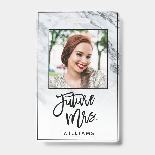 Marmeren Future Mrs. Bruid Bachelorette Party Foto Badge