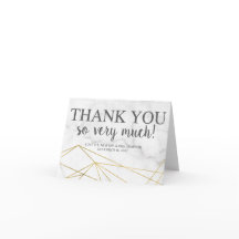 Marmeren Geometrische Elegante Trouw Dankkaart