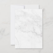 Marmeren Geometrische Elegante Trouw RSVP Kaart (Achterkant)