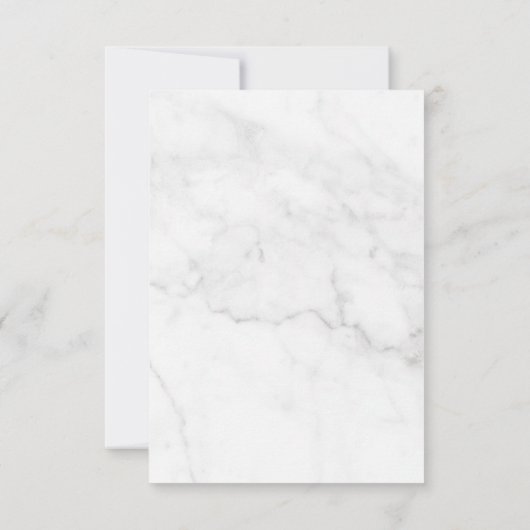 Marmeren Geometrische Elegante Trouw RSVP Kaart (Achterkant)