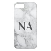 Marmeren gepersonaliseerde initiaal monogram Case-Mate iPhone case (Achterkant)