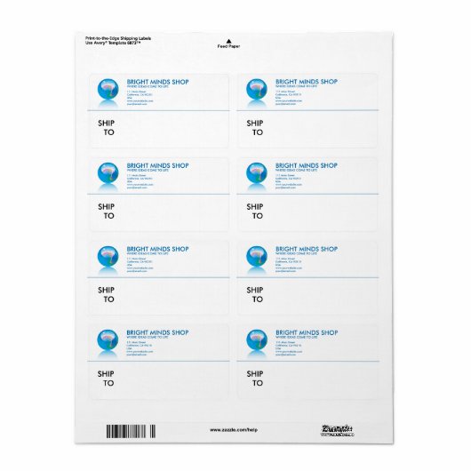 Marmeren glasreeks No.1 Etiket (Full Sheet)