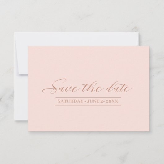 Marmeren Glitter Bruiloft Roze Goud ID644 Save The Date (Achterkant)