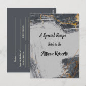 Marmeren Glitter Geometrische Bruidsdouche Briefkaart (Voorkant / Achterkant)