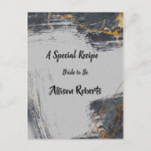 Marmeren Glitter Geometrische Bruidsdouche Briefkaart (Voorkant)