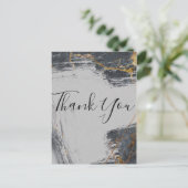 Marmeren glitter geometrische dank je briefkaart (Staand voorkant)
