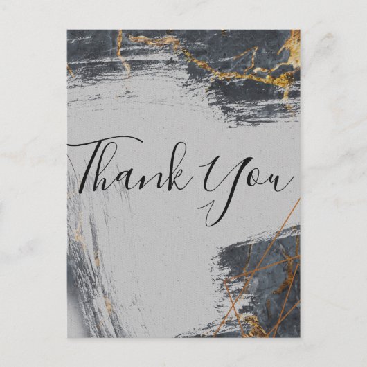 Marmeren glitter geometrische dank je briefkaart (Voorkant)