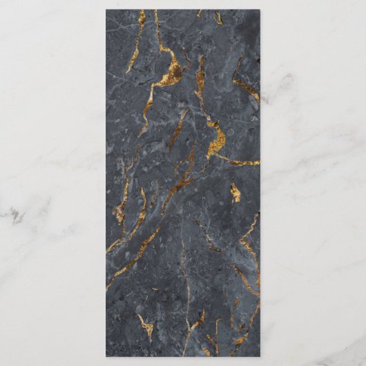 Marmeren Glitter Geometrische Trouwmenu Programmakaart (Achterkant)