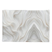 Marmeren Golf Abstract Wit Minimalistisch Kussen H Kussensloop (Achterkant-Links)