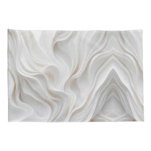 Marmeren Golf Abstract Wit Minimalistisch Kussen H Kussensloop (Achterkant-Rechts)