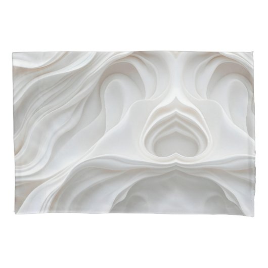 Marmeren Golf Abstract Wit Minimalistisch Kussen H Kussensloop (Voorkant-Links)