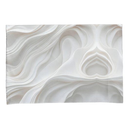 Marmeren Golf Abstract Wit Minimalistisch Kussen H Kussensloop (Voorkant-Rechts)