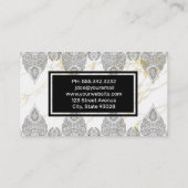 Marmeren gouden achtergrond |  patroon visitekaartje (Achterkant)