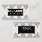 Marmeren gouden achtergrond |  patroon visitekaartje (Voorkant / Achterkant)