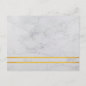 Marmeren & Gouden Foto Verjaardag Uitnodiging (Achterkant)