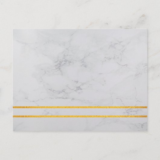 Marmeren & Gouden Foto Verjaardag Uitnodiging (Achterkant)