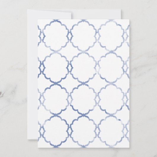 Marmeren grens bruiloft uitnodiging - korenbloem b (Achterkant)