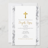 Marmeren Griekse sleutel Orthodoxe doop doop Kaart (Voorkant)