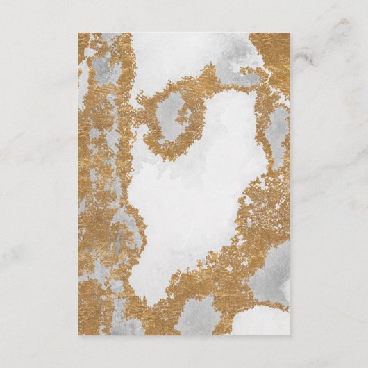 Marmeren Groene en Gouden Huwelijksdetailskaart Informatiekaartje (Achterkant)