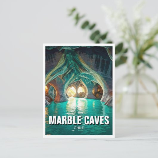 Marmeren grotten Chili Briefkaart (Staand voorkant)
