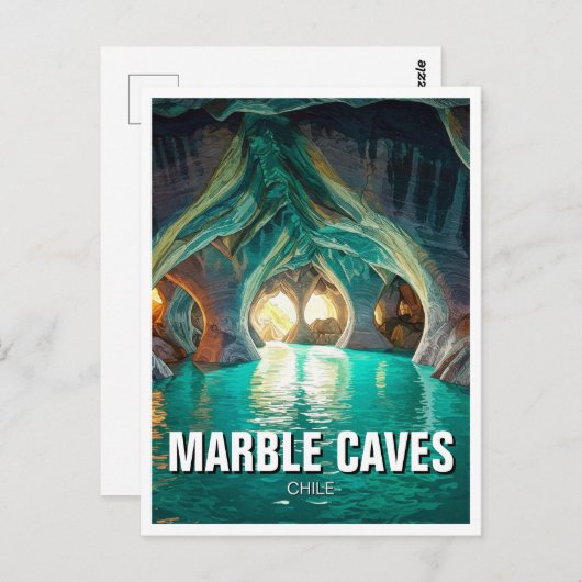 Marmeren grotten Chili Briefkaart (Voorkant / Achterkant)