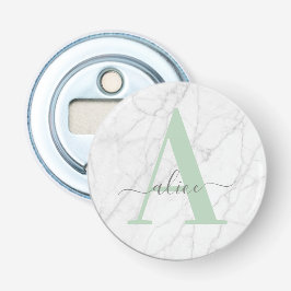 Marmeren handtekening button flesopener
