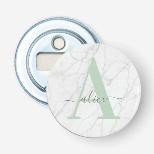 Marmeren handtekening button flesopener