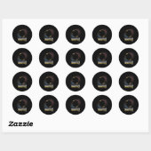 Marmeren Herfsten Texas Totale Zonsverduistering 2 Ronde Sticker (Vel)
