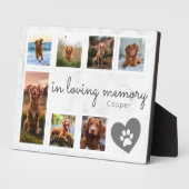 Marmeren Hondengedenkteken In Liefdevolle Herinner Fotoplaat (Zijkant)