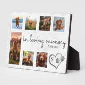 Marmeren hondengedenkteken met liefdevolle herinne fotoplaat (Zijkant)