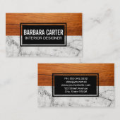 Marmeren Houten Achtergrond Visitekaartje (Voorkant / Achterkant)