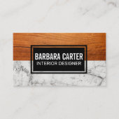 Marmeren Houten Achtergrond Visitekaartje (Voorkant)