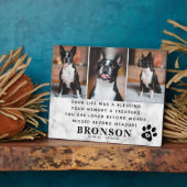 Marmeren huisdier verlies herdenkingscitaat & foto fotoplaat (Zijkant)