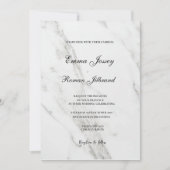 marmeren huwelijk minimalist chic elegant kaart (Voorkant)