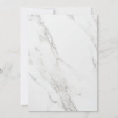 marmeren huwelijk minimalist chic elegant kaart (Achterkant)