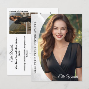 Marmeren Ice Photo Card Pageant Autograph Briefkaa Briefkaart