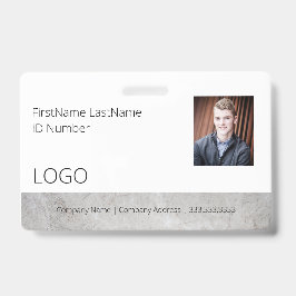 Marmeren ID-badge voor werknemers met streepjescod Badge