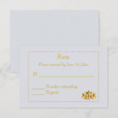 Marmeren Indiase hindoeistische trouwuitnodiging RSVP Kaartje (Voorkant / Achterkant)