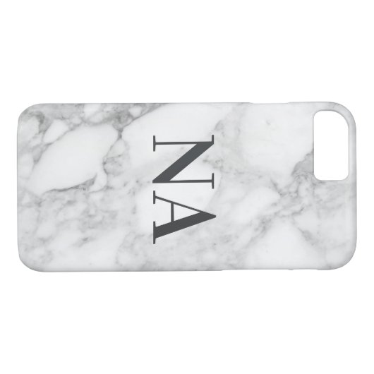 Marmeren initiaal / monogram Case-Mate iPhone case (Achterkant (Horizontaal))