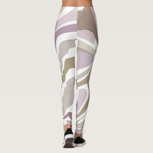 Marmeren initialen schattig blush roze rose goud w leggings (Achterkant)