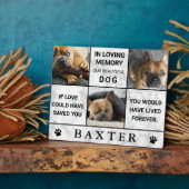 Marmeren Instant Fotocollage Aandenkenhuisdier Her Fotoplaat (Zijkant)