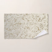 Marmeren Ivoor & Goud Glitter Trendy Modern Chic Bad Handdoek (Handdoek)